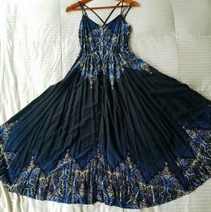 Free People Button Down Maxi Dress